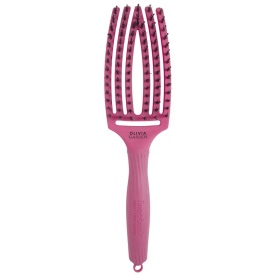 Olivia Garden Perie de par cu peri de mistret+nailon Finger Combo Hot Pink Medium