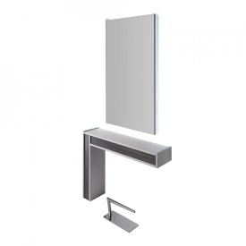 AGV Post de lucru de stanga cu oglinda dreptunghiulara si kit led Wilma