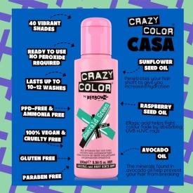 Crazy Color Vopsea semipermanenta 53 Emerald Green 100ml