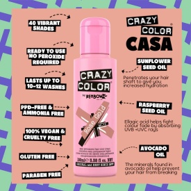 Crazy Color Vopsea semipermanenta 73 Rose Gold 100ml