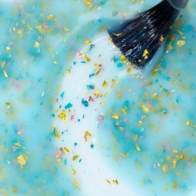 Cupio Rubber Base Effect X Perfect Flakes - Confetti Sky 15ml