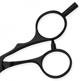 Kasho Foarfeca profesionala de tuns offset neagra 6 inci Silver Black Series KSI-60 OS DLC