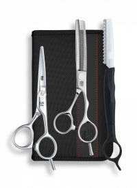 Kasho Set de foarfeci offset Design Master: tuns 5 inci+filat 6 inci 38 dinti tip B KDM-50OS/SET