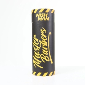 NishMan Pelerina neagra de frizerie cu guler din neopren Master Barbers
