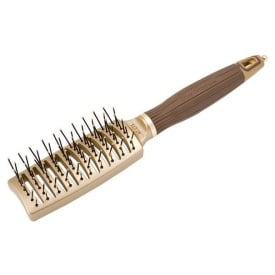 Olivia Garden Perie profesionala ceramica cu peri de nailon Expert Style Vent Flex Nylon Gold&Brown 