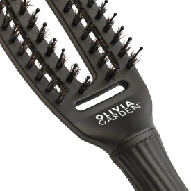 Olivia Garden Perie de par cu peri de mistret+nailon Finger Combo Small Black