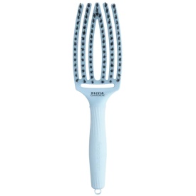 Olivia Garden Perie de par cu peri de mistret si nailon Finger Combo Pastel Blue Medium