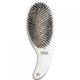 Olivia Garden Perie de par mistret+nailon Expert Care Curve Silver