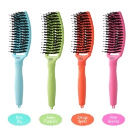Olivia Garden Perie de par cu peri de mistret+nailon Finger Combo Dolce Vita Green Pistachio