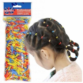 Ronney Professional Elastice groase din silicon pentru par Mix Color 100g