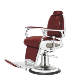 Barburys Scaun de frizerie Arrow cu aspect retro rosu