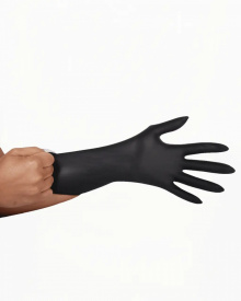 Framar Manusi din nitril nepudrate negre Midnight Mitts 100buc - S