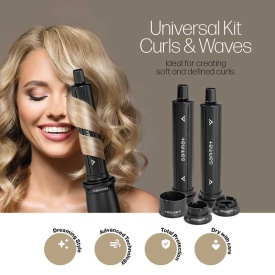 Gamma+ Kit universal de ondulare a parului pentru uscator Curls&Waves