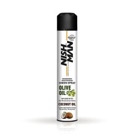 NishMan Spray hidratant de stralucire si netezire pentru barbati Coconut+Olive Oil 400 ml