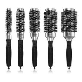 Olivia Garden Kit cu 5 perii profesionale Essential Blowout Classic Silver