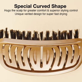 Olivia Garden Perie cu peri de mistret Expert Care Flex Gold&Brown