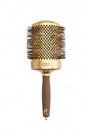 Olivia Garden Perie profesionala de par 80mm Expert Blowout Shine Wavy Bristles Gold&Brown