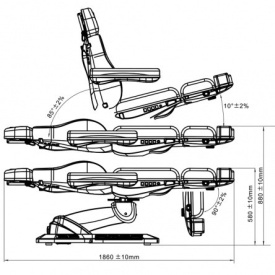 Medical Plus - Pat electric profesional pentru tratamente cu 4 motoare
