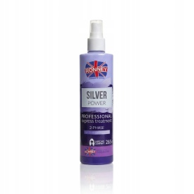 Ronney Professional Spray bifazic cu pigment violet pentru par blond Silver Power 285ml