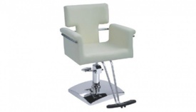 Scaun pentru coafor din piele ecologica neagra LM350