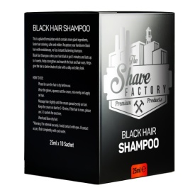 The Shave Factory Sampon negru pentru colorarea parului Black Hair 10x25ml