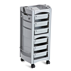 AGV Ucenic cu 6 sertare pentru salon Friend - argintiu