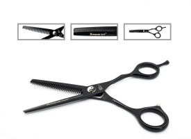 Akashi X-treme Cut PM55 - Foarfeca profesionala de filat offset cu 30 de dinti 5.5 inch