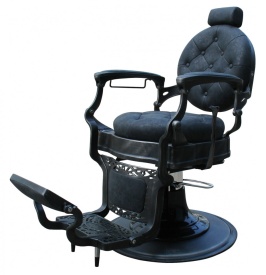 Barburys Scaun de frizerie Malone cu aspect vintage negru