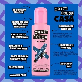 Crazy Color Vopsea semipermanenta 45 Peacock Blue 100ml