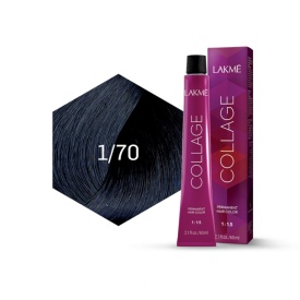 Lakme Vopsea de par permanenta 1/70 negru albastrui Collage 60ml