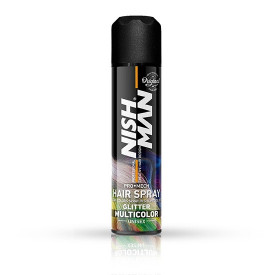 NishMan Spray colorant cu glitter multicolor pentru par Glitter Multicolor 150ml