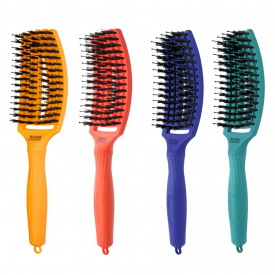 Olivia Garden Display cu 8 perii de par cu peri de mistret+nailon Finger Combo On The Road Again