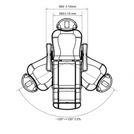 Medical Plus - Pat electric profesional pentru tratamente cu 4 motoare