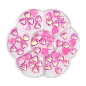 Pinx Set decor 3D pentru unghii - Crystal Heart 50buc