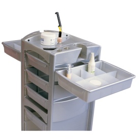 AGV Ucenic profesional cu 6 sertare pentru salon Friend - argintiu