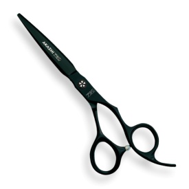 Akashi Light Cut G55 - Foarfeca de tuns neagra cu maner offset 5.5 inch