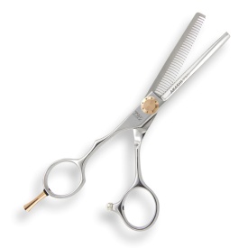 Akashi Light Cut K55 - Foarfeca profesionala de filat cu maner offset de stanga cu 35 de dinti 5.5 inch