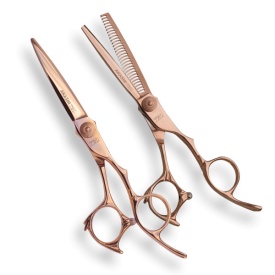Akashi Set de foarfeci tuns+filat R60RG+RM60RG Super Cut Set 6/60