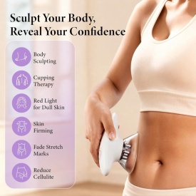 Aparat anticelulitic si lifting facial cu vacuum, EMS si lumina rosie – Face&Body Sculptor