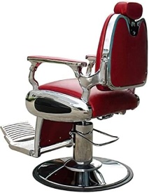 Barburys Scaun de frizerie Arrow cu aspect retro rosu