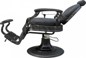 Barburys Scaun de frizerie Malone cu aspect vintage negru