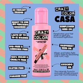 Crazy Color Vopsea semipermanenta 70 Peachy Coral 100ml