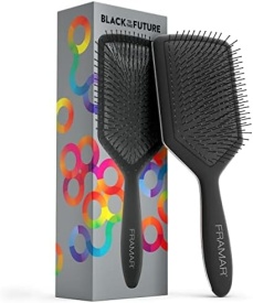 Framar Perie de par cu peri flexibili din nailon Black to the Future Paddle 