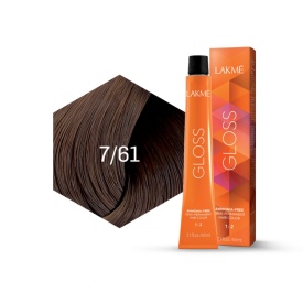 Lakme Vopsea de par demipermanenta 7/61 blond mediu castaniu cenusiu Gloss 60ml