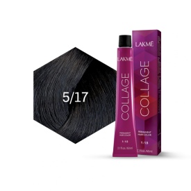 Lakme Vopsea de par permanenta 5/17 saten deschis cenusiu rece Collage 60ml