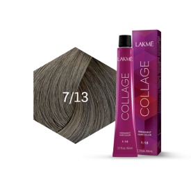 Lakme Vopsea de par permanenta 7/13 blond mediu cenusiu auriu Collage 60ml