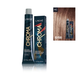 Lakme Vopsea de par permanenta fara amoniac blond inchis castaniu intens 6/66 Chroma 60ml