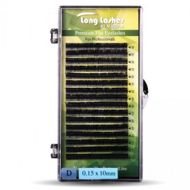 Long Lashes Flat One Size D gene fir cu fir negre 0.15 10mm
