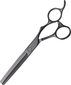 Olivia Garden Foarfeca de filat offset 6 inci 35 dinti eur SilkCut PRO Black