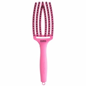 Olivia Garden Perie de par cu peri de mistret+nailon Finger Combo Dolce Vita Pink Granita 